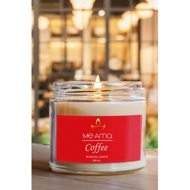 Kahve Kokulu Kavanoz Mum Soya Wax