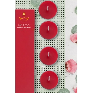 Afrodizyak Kokulu Tealight Mum Maxi Boy 4 Ad , Büyük Boy Tealight